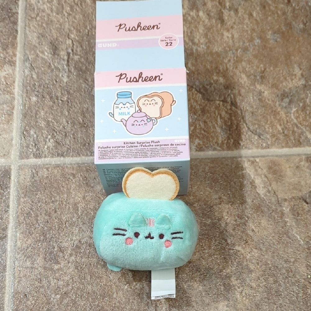 Pusheen x Gund Mint Toaster Clip Plush from Kitchen Surprise Series 22